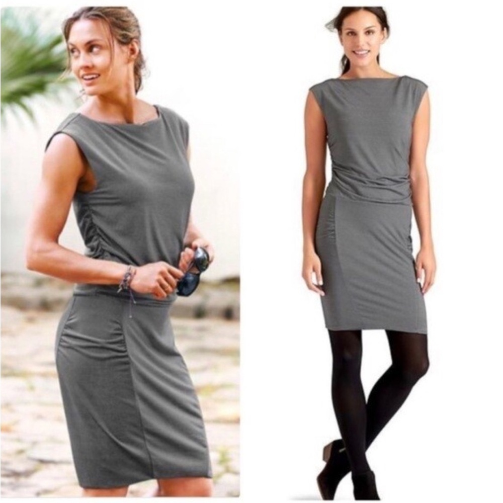 Athleta Micro Stripe Westwood Dress SizeLarge
